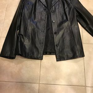 Black leather jacket